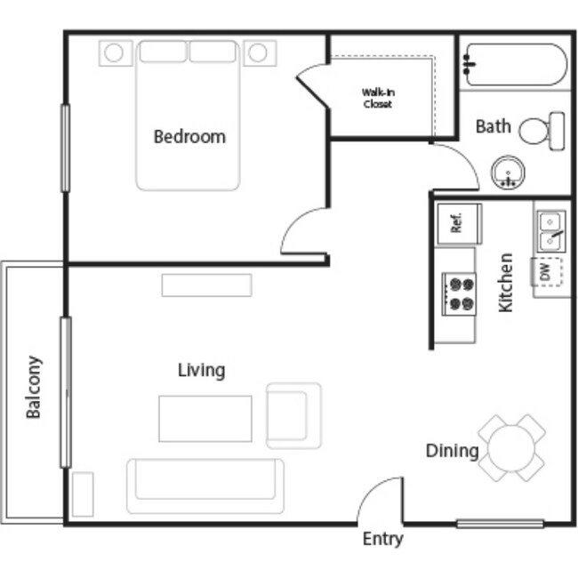 1 Bed • 1 Bath 06 floor plan